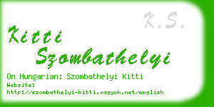 kitti szombathelyi business card